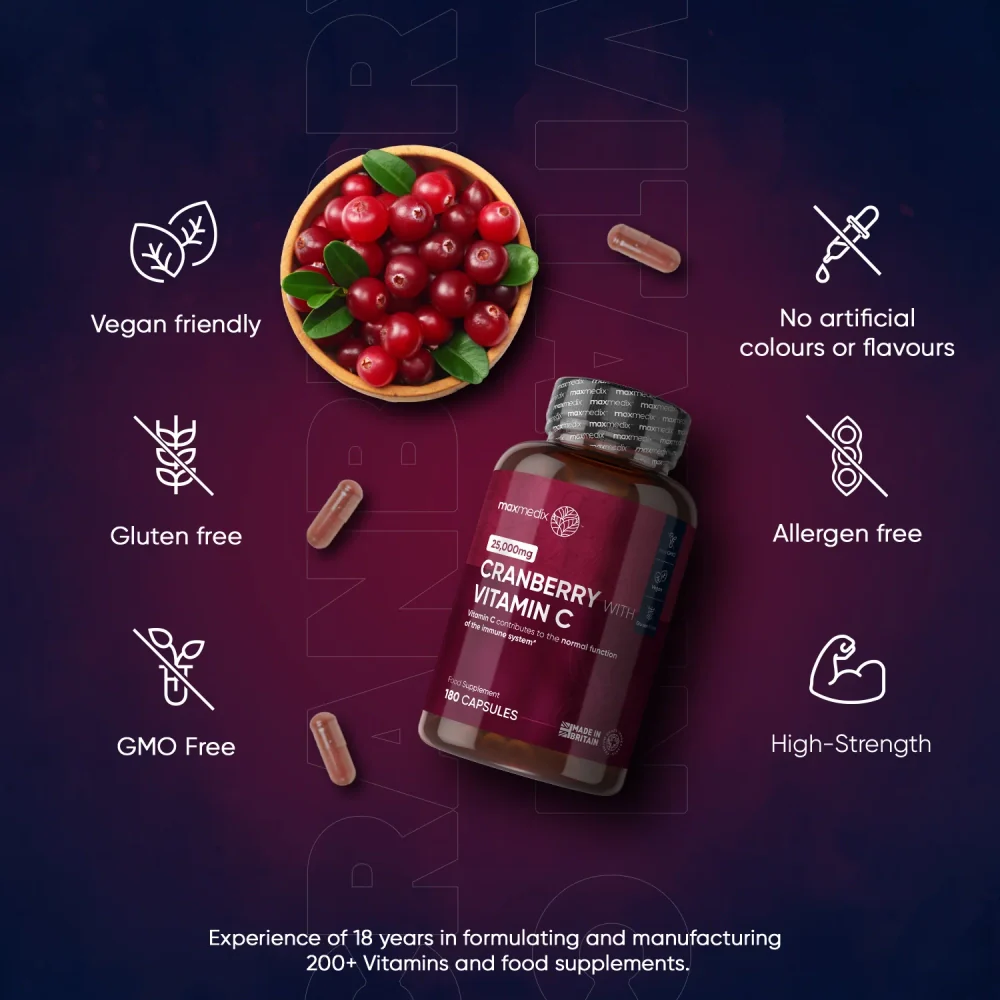 Cranberry With Vitamin C Capsules - Image 3