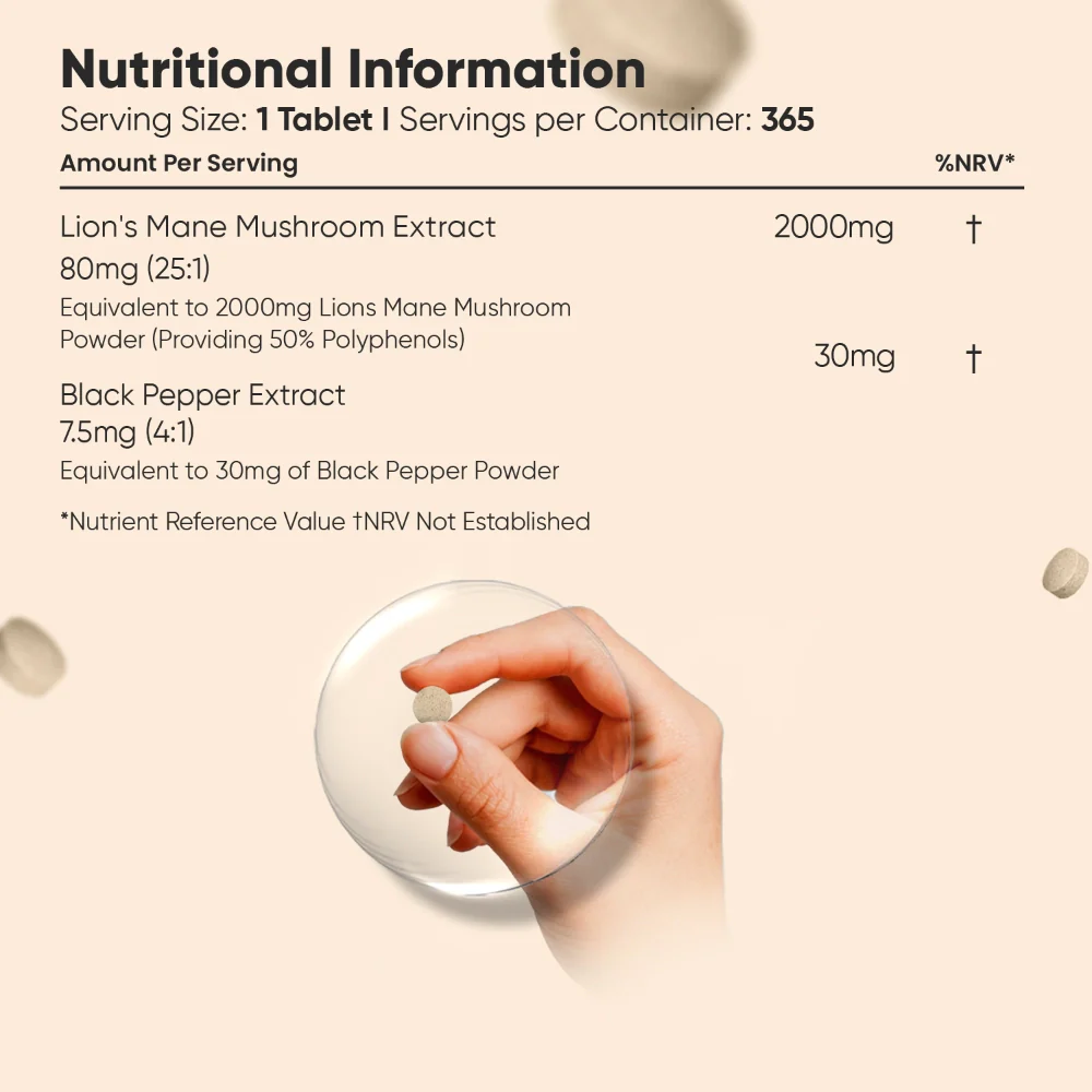 Lion's Mane Mushroom Tablets - Image 6