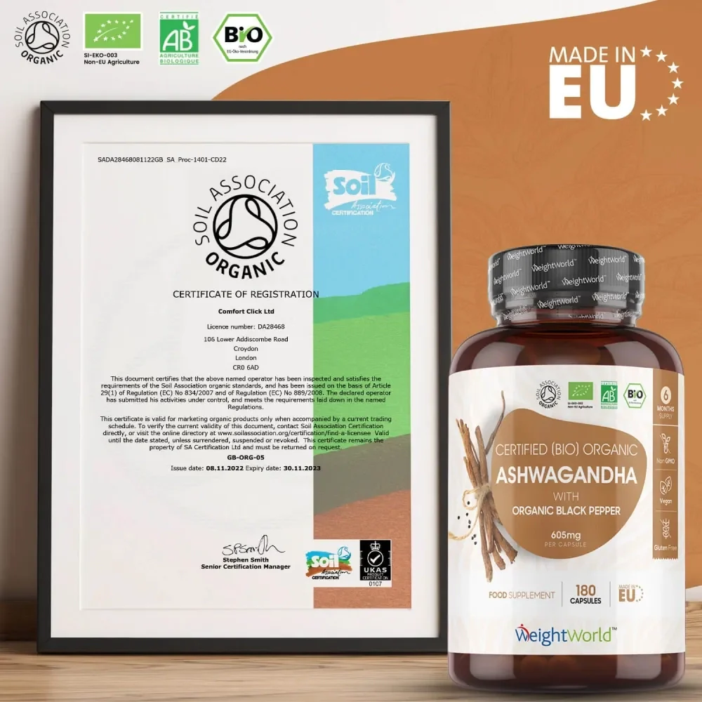 Organic Ashwagandha with Black Pepper Capsules - Image 4