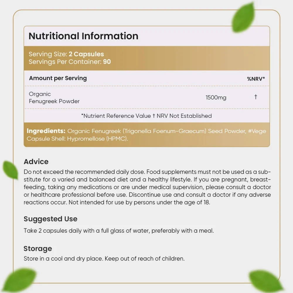 Organic Fenugreek Capsules - Image 7