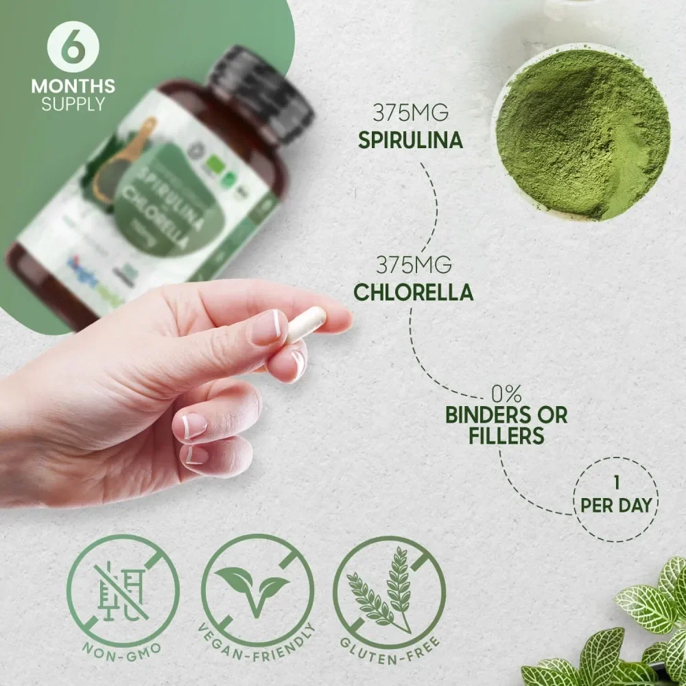 Organic Spirulina and Chlorella Capsules - Image 3