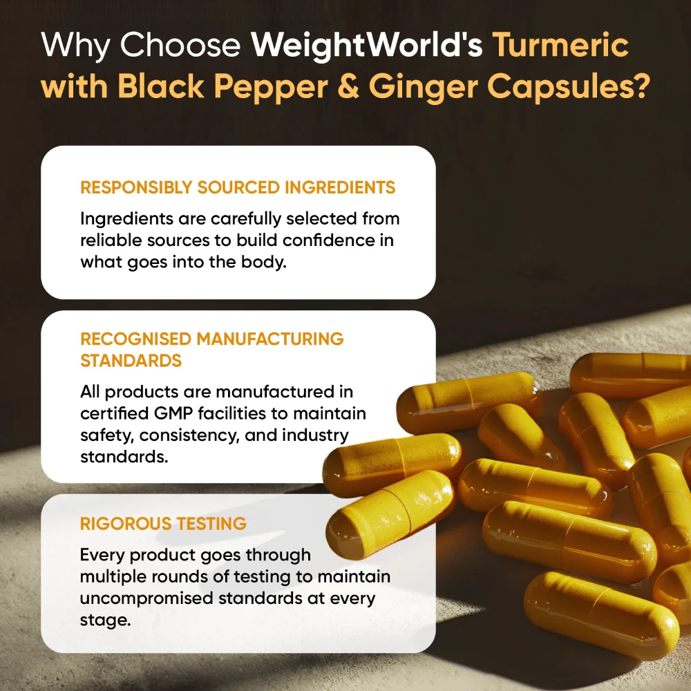 Turmeric With Ginger and Black Pepper Capsules - Image 9