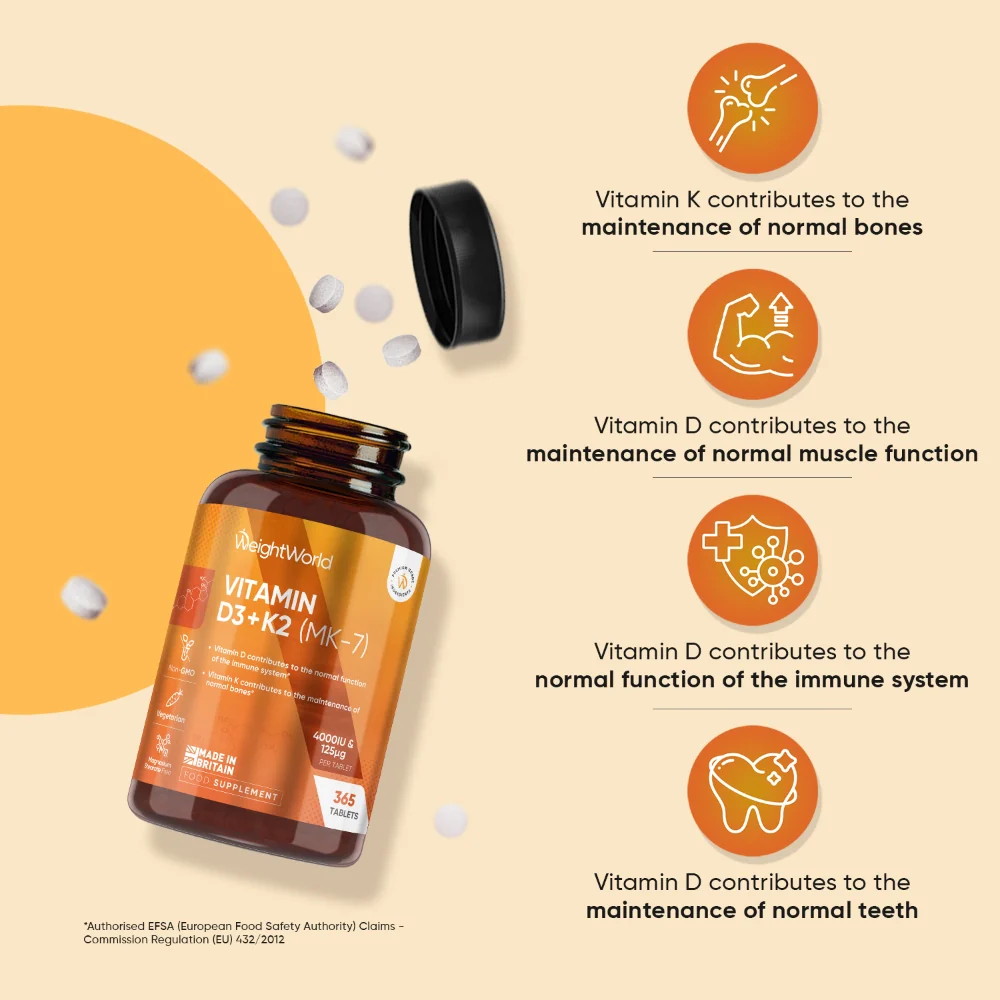 Vitamin D3 and K2 (MK7) Tablets - Image 4