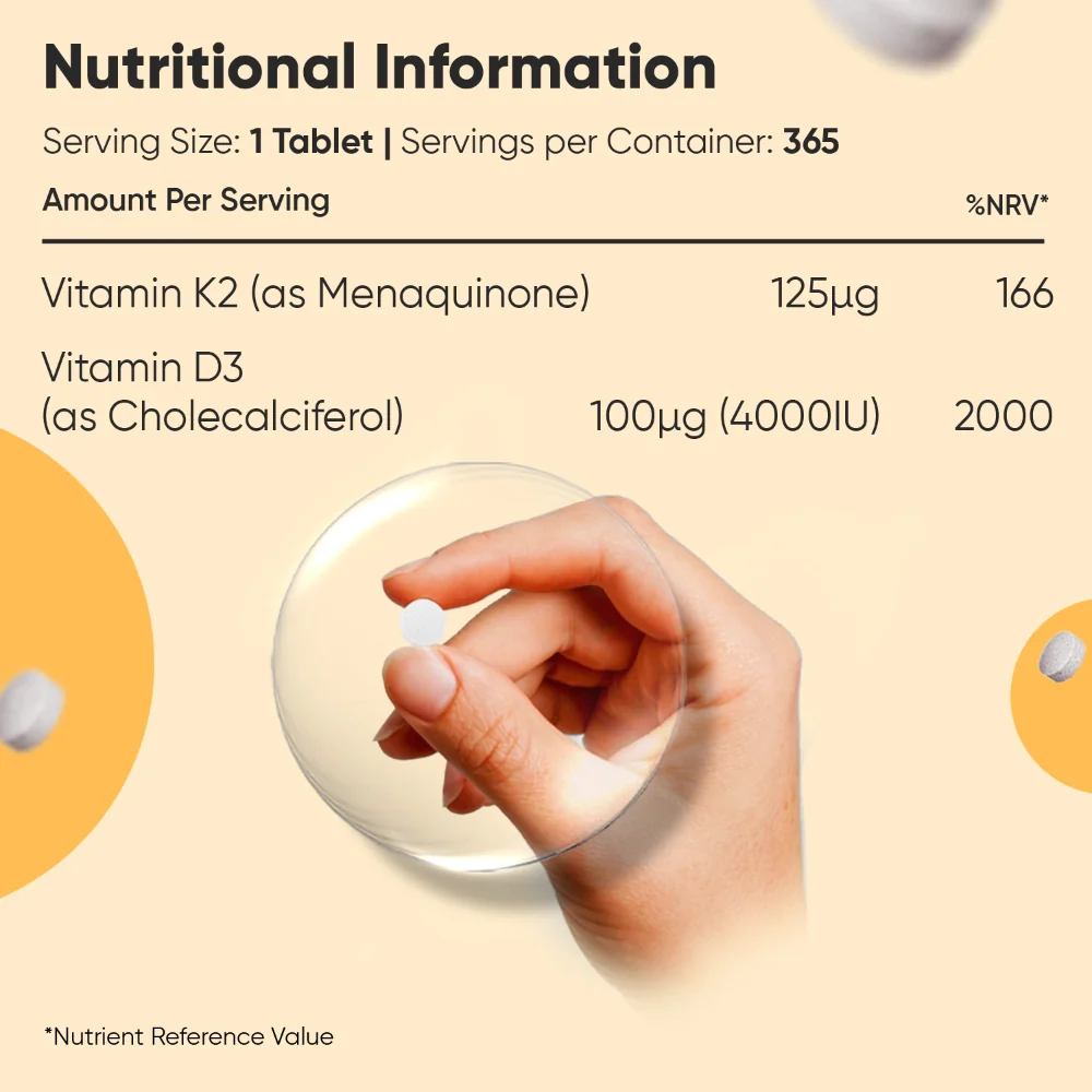 Vitamin D3 and K2 (MK7) Tablets - Image 6